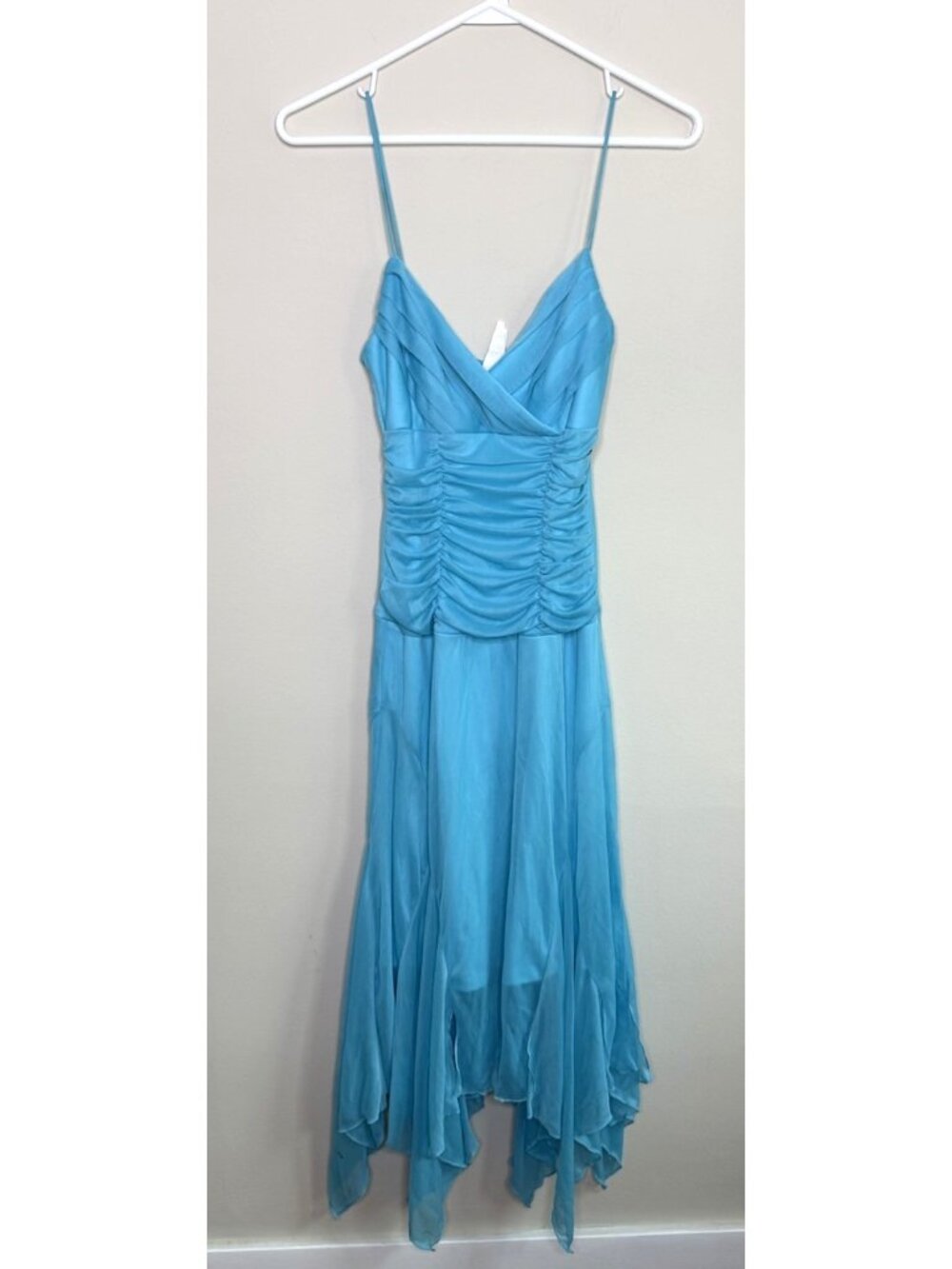 Vintage Y2K Dress Handkerchief Shark Bite Ballerina Fairy Blue HOCO